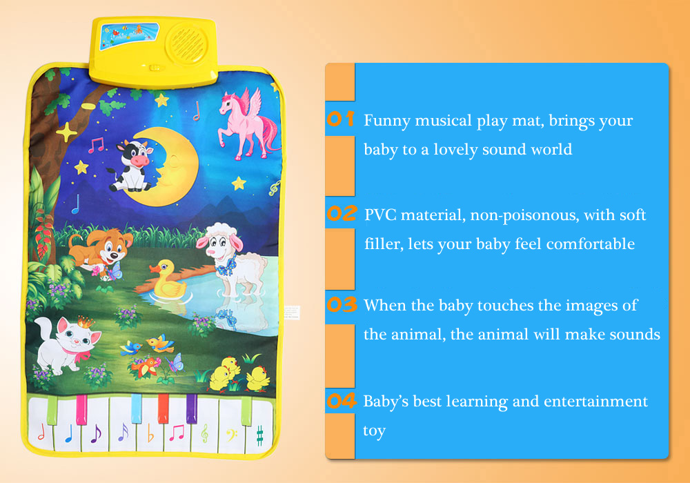 Baby Musical Animal Play Mat Language Learning Toy