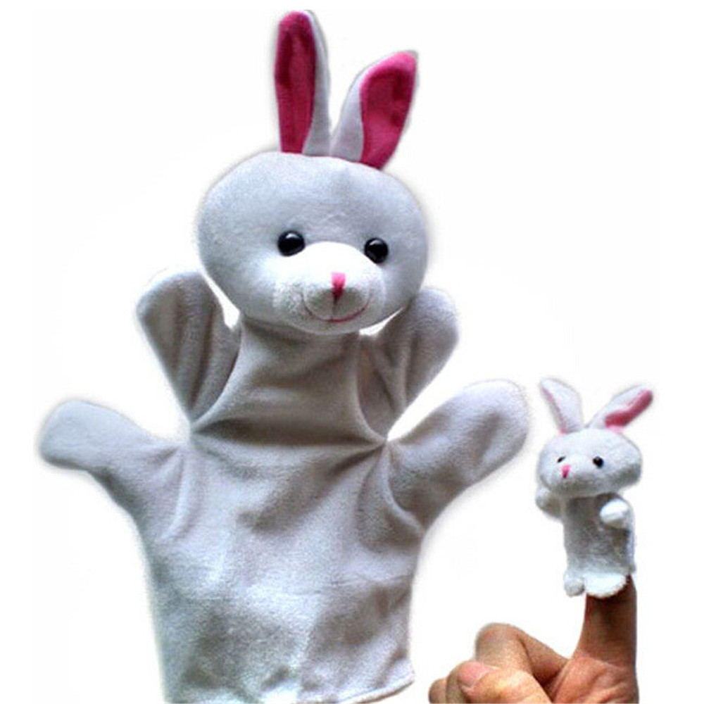 Baby Toy Finger Puppet Cloth Plush Doll Educational Hand Cartoon Animal 10Pcs