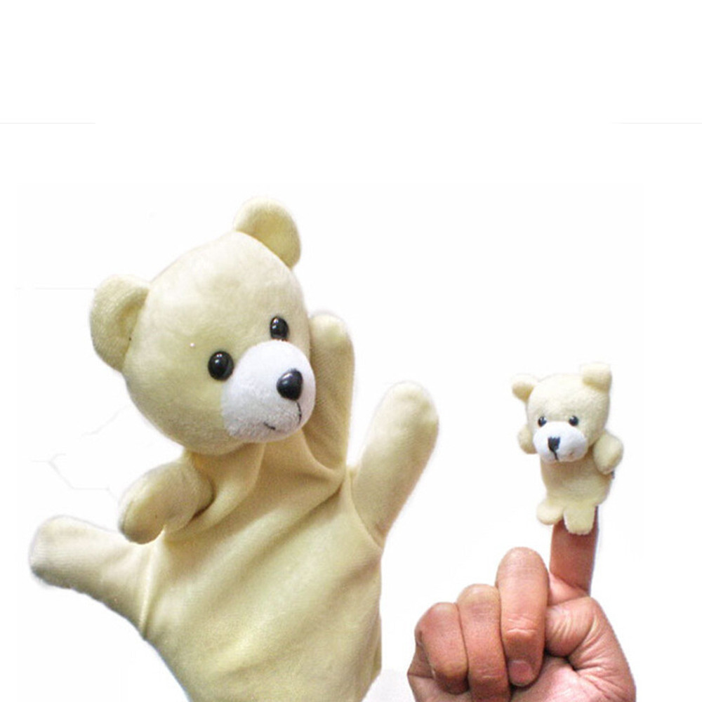 Baby Toy Finger Puppet Cloth Plush Doll Educational Hand Cartoon Animal 10Pcs