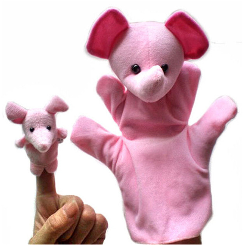 Baby Toy Finger Puppet Cloth Plush Doll Educational Hand Cartoon Animal 10Pcs