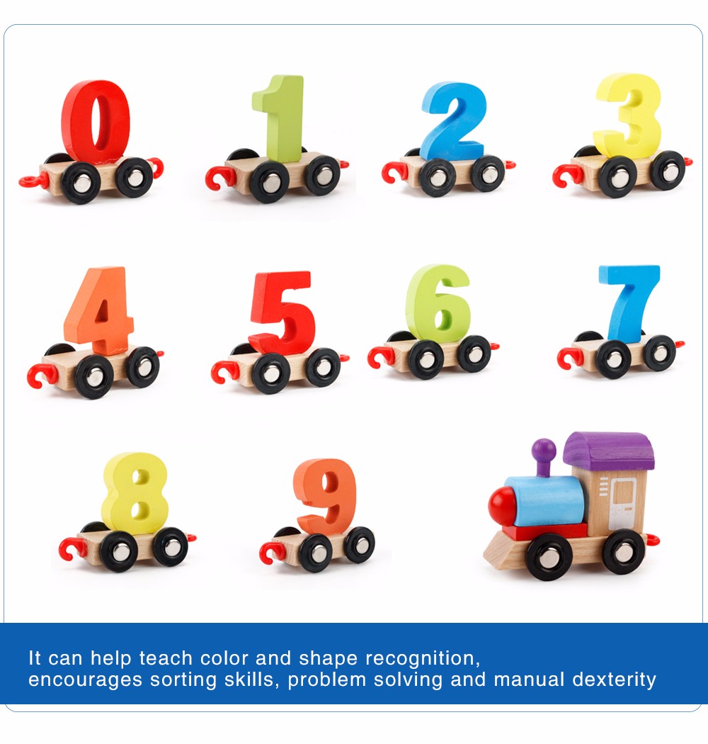 Wooden Train Building Block Puzzle Toy 11pcs