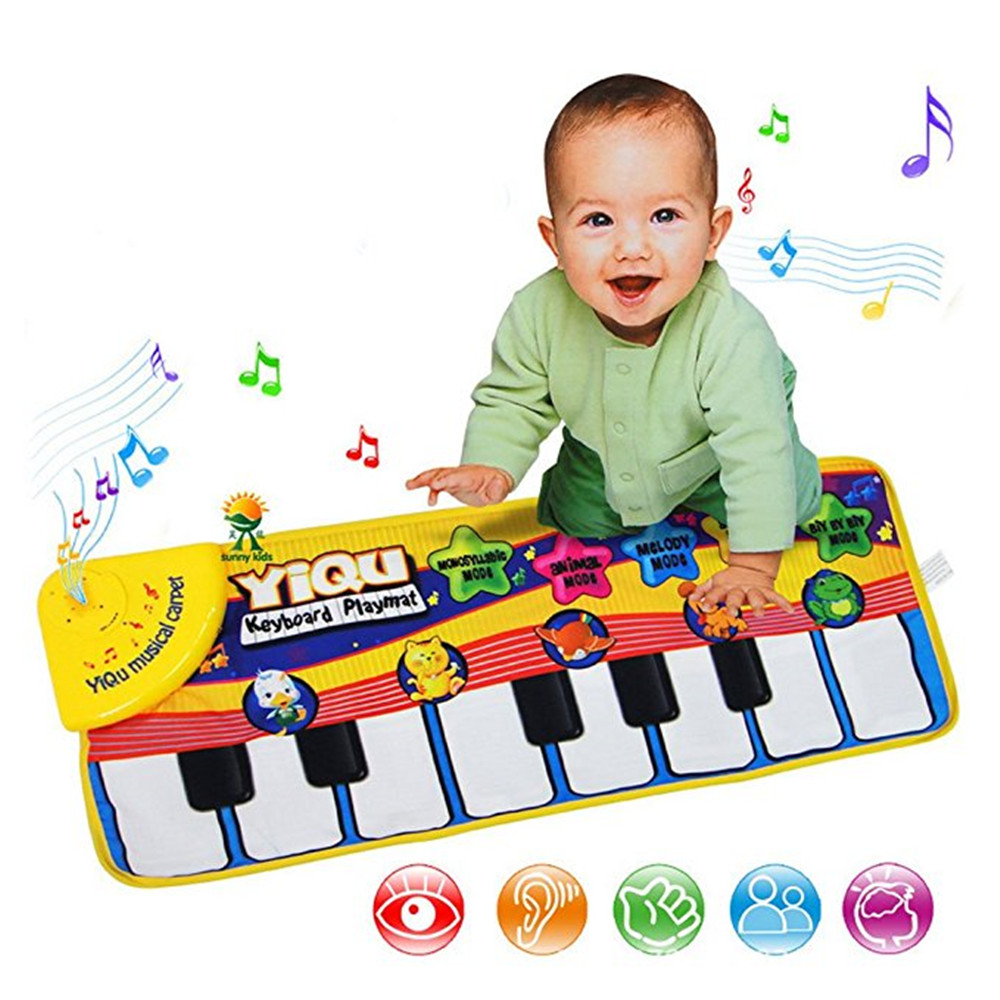 Music Hanging Carpet Happy Farm Pattern and Piano Playing Toy