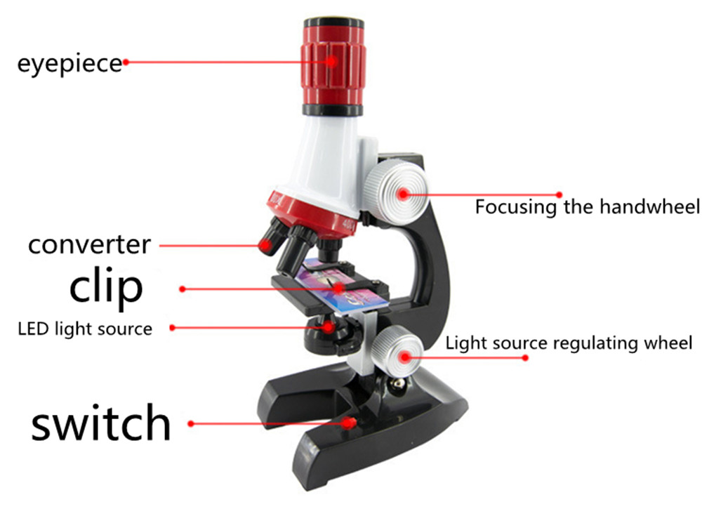 Sci fi Educational Microscope Kit Science Lab 100-1200X Toy