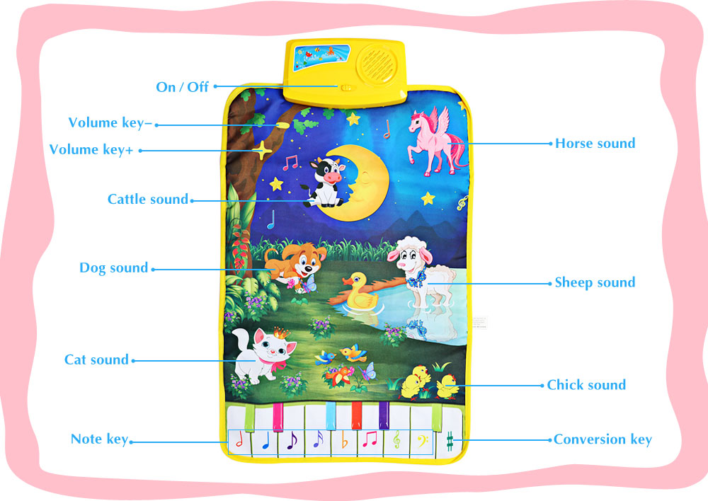 Baby Musical Animal Play Mat Language Learning Toy