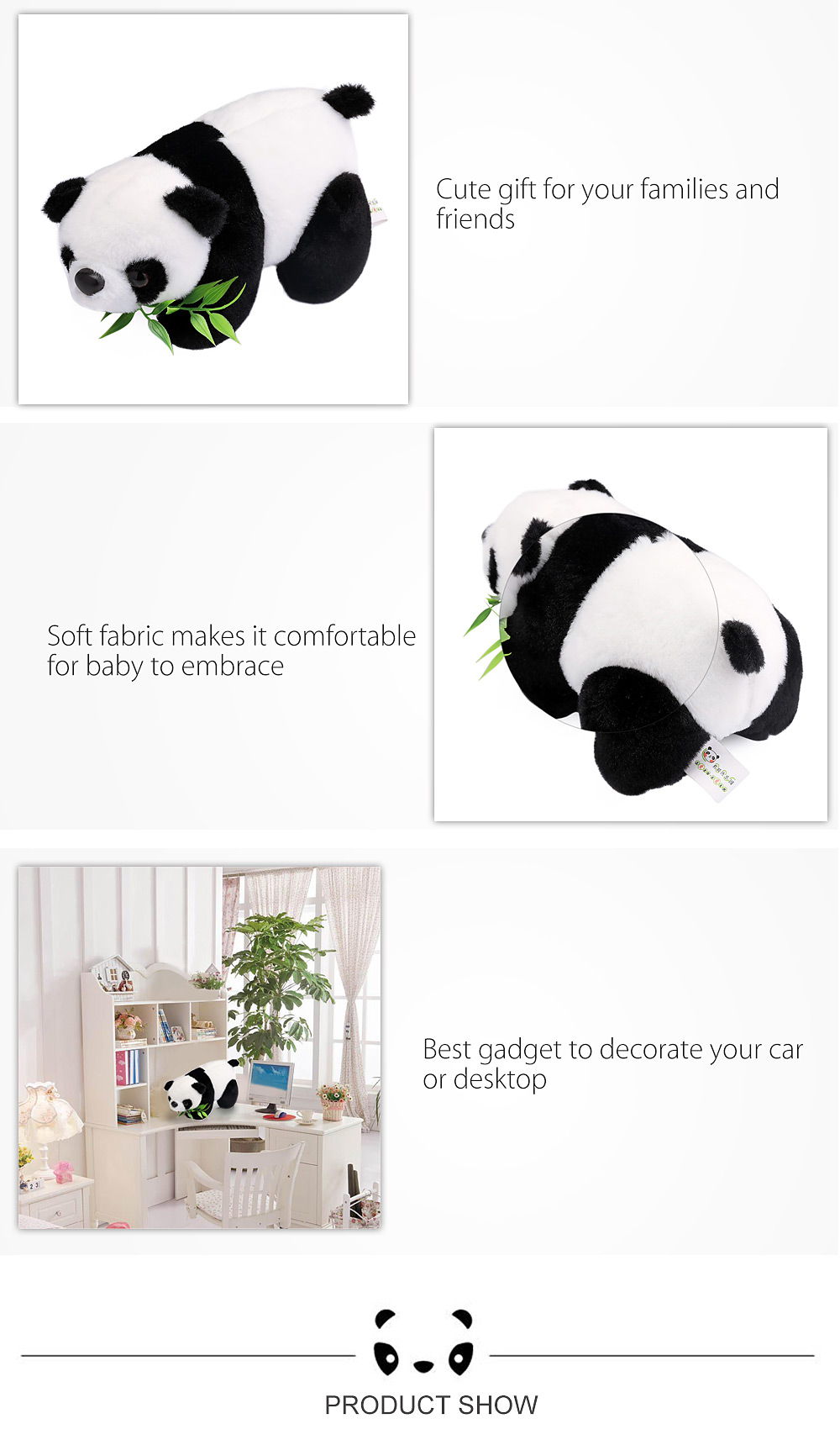 18cm Baby Stuffed Cute Mini Panda Plush Doll Toy Birthday Christmas Gift