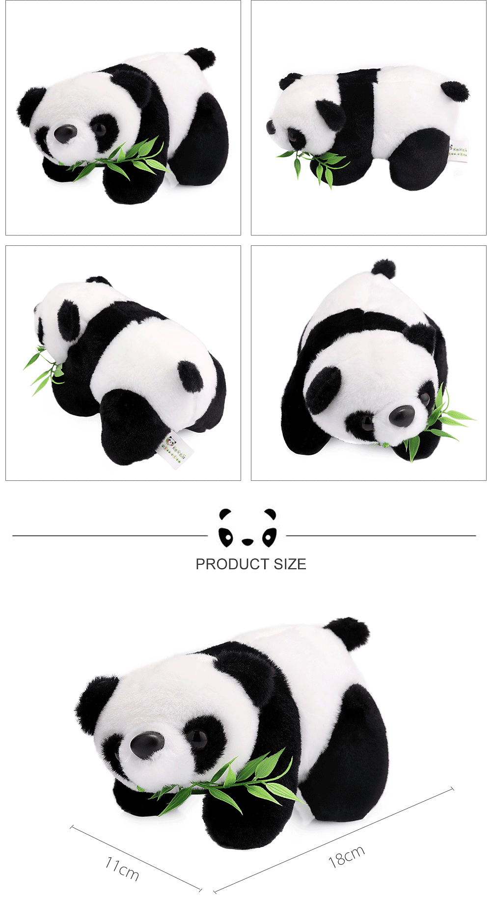 18cm Baby Stuffed Cute Mini Panda Plush Doll Toy Birthday Christmas Gift