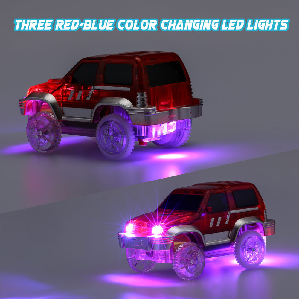 LED Light Racing Track Car Toy Not Include Battery