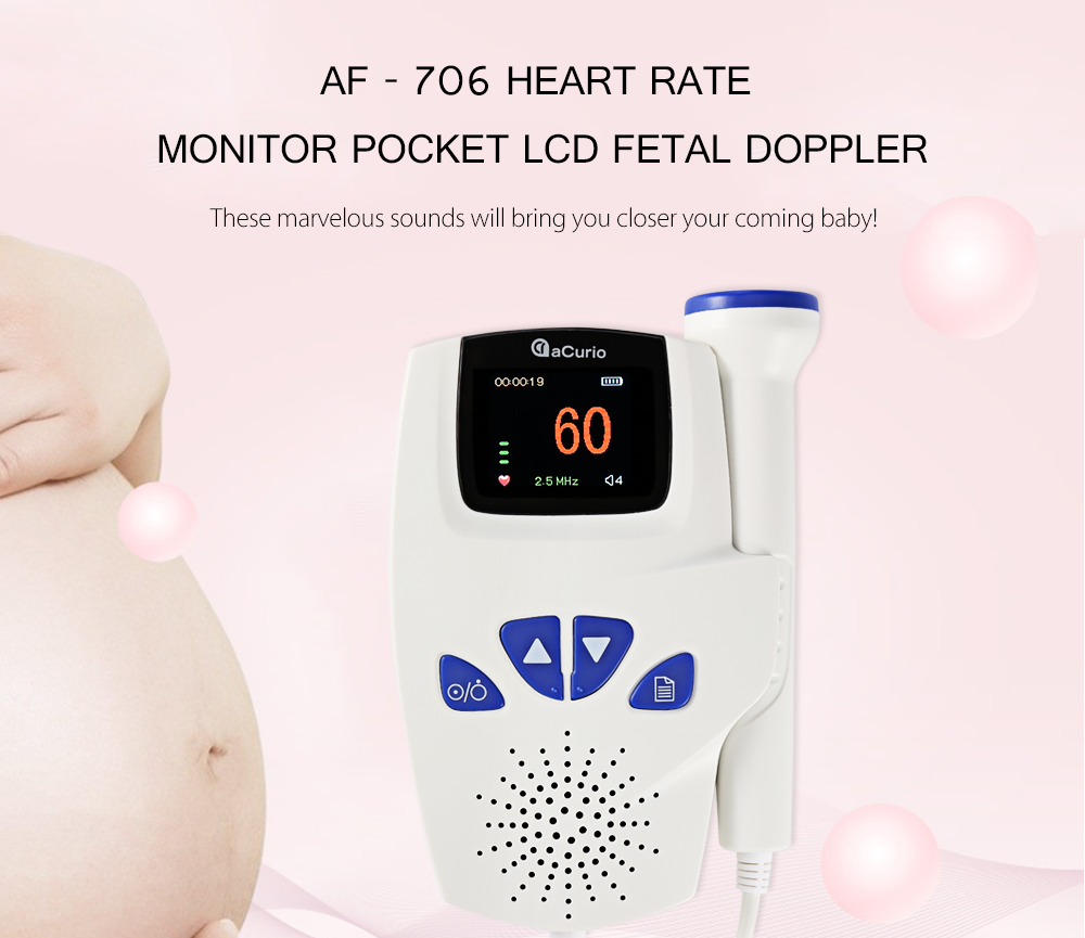 ACurio AF - 706 Pregnant Ultrasonic Fetal Doppler Prenatal Heart Rate Monitor