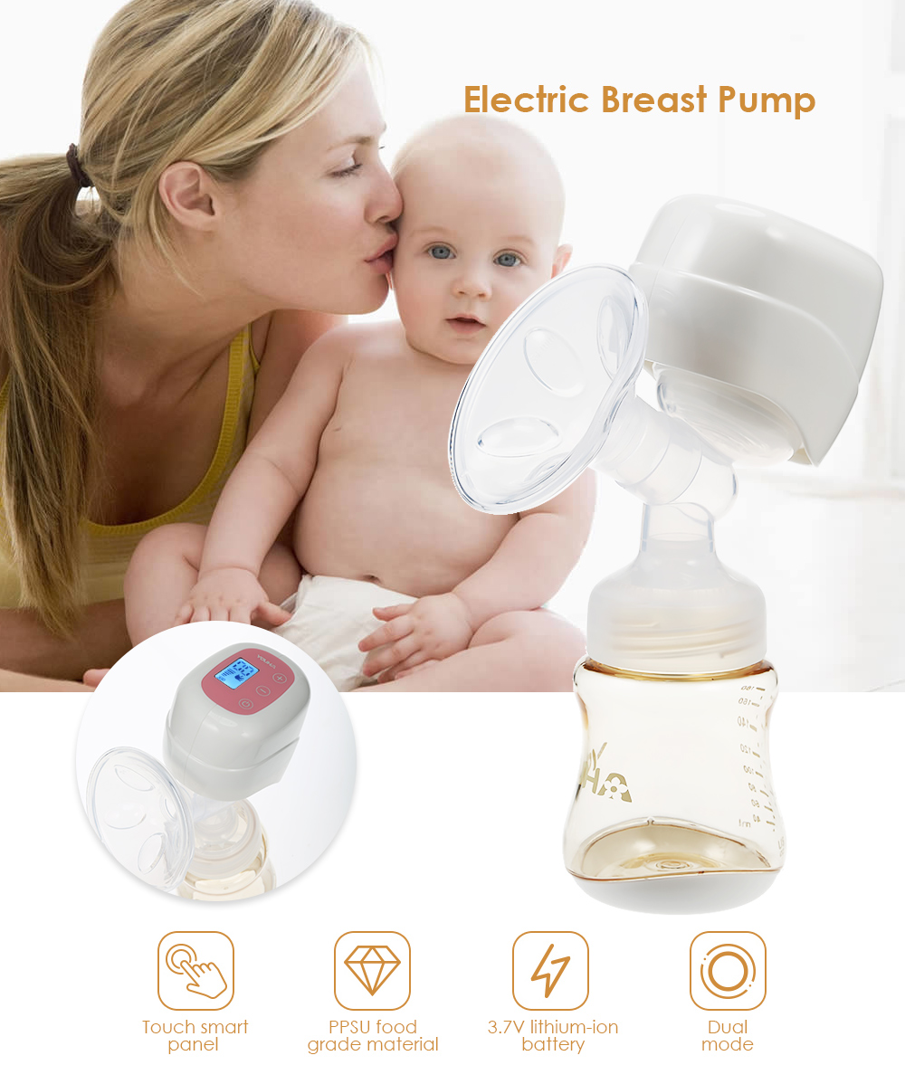 YOUHA Integration Electric Breast Pump with Baby Milk Bottle