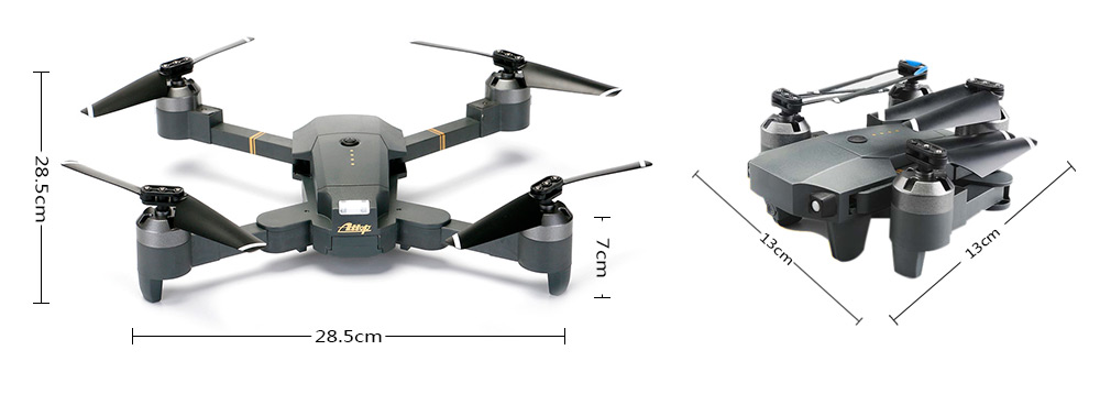 ATTOP XT - 1 Foldable RC Drone WiFi FPV Camera / Altitude Hold / Headless Mode / 360-degree Flip