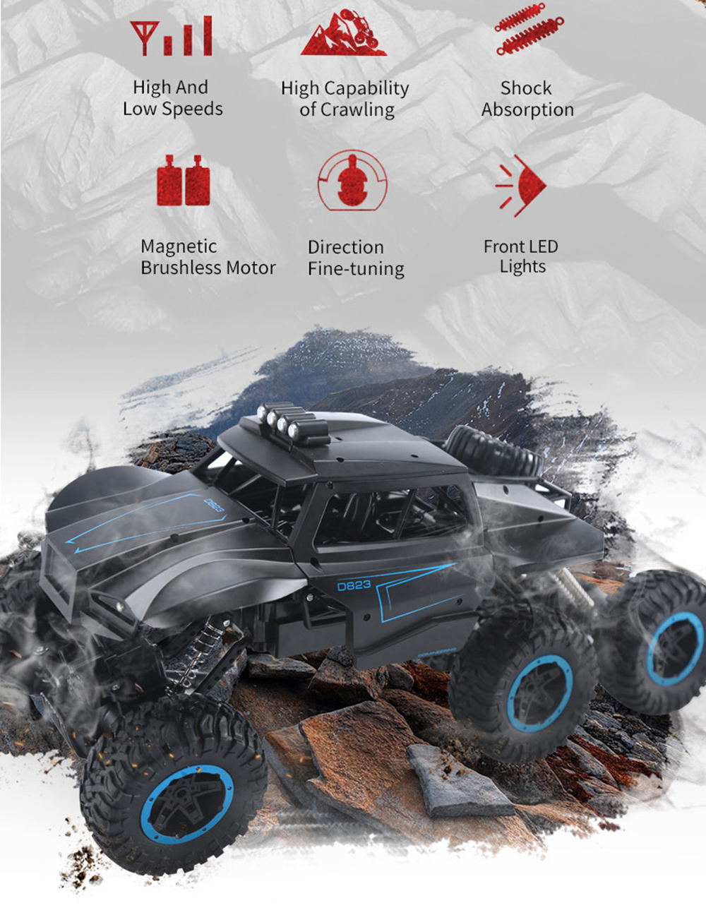 JJRC Q51 MAX Six-wheel Drive Off-road Remote Control Car