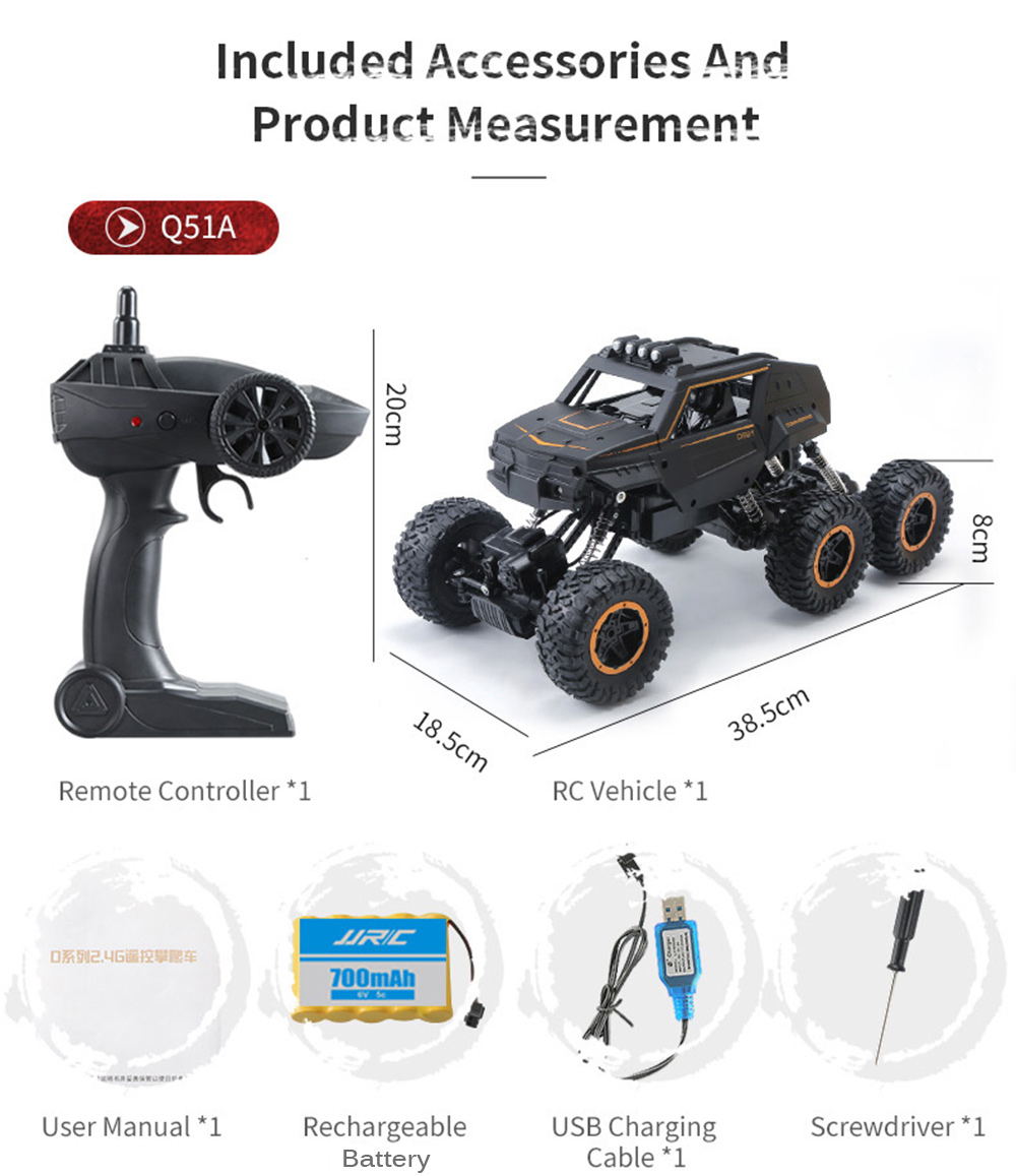 JJRC Q51 MAX Six-wheel Drive Off-road Remote Control Car