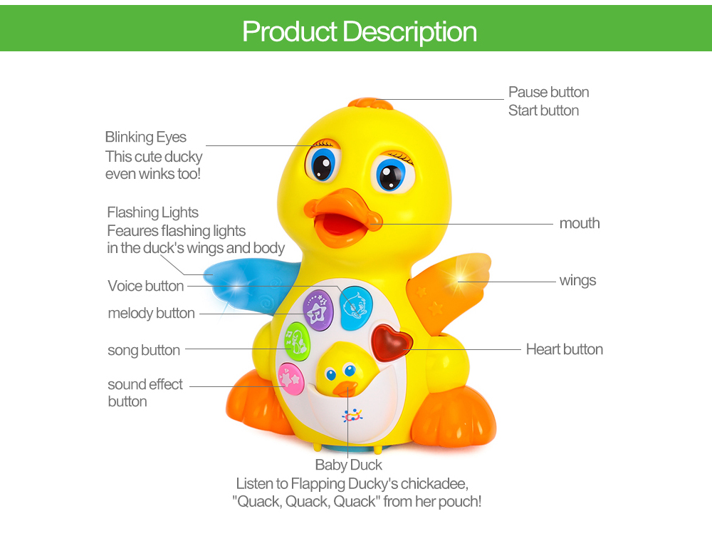 huile toys 808 Intelligent Duck Electrical Toy for Children