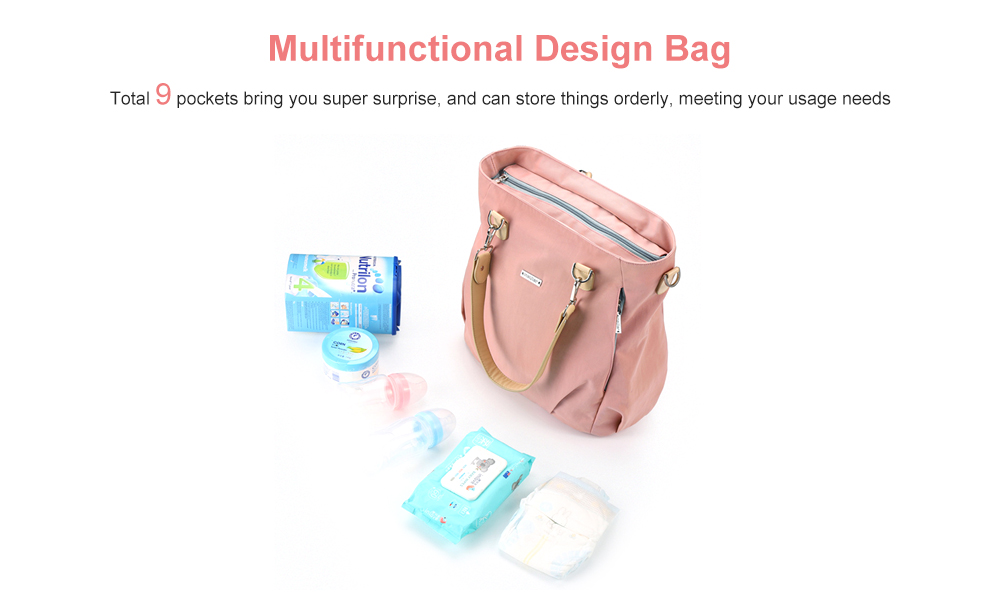 INSULAR 10084 Waterproof Fashion Baby Diaper Tote Bag